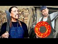 Hollywood machete knife  forging a super sharp machete knife from old bearing