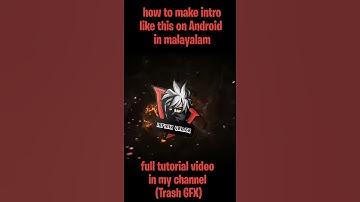 how to make intro like this on Android  in malayalam
