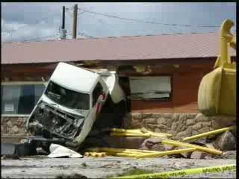 In June 2004, Marvin Heeymeyer destroyed several businesses in Granby Colorado by driving a bullddozer through the town destroying several businesses and government offices. He was upset due to his considered mistreatment by city officials. This documentary was created from broadcasted news services. Close by towns include Winter Park and Grand Lake. You can check out my Grand County Videos at www.youtube.com or at vfwTech.com