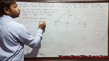 Trigonometry Height and Distance Question For Class 9 and 10 #sagarraya