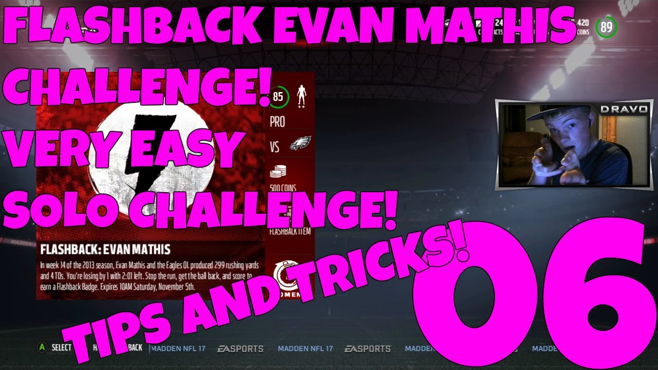 90 OVERALL FLASHBACK EVAN MATHIS! 85 OVERALL EAGLES CHALLENGE! - MUT 17 SOLO CHALLENGES EP 6