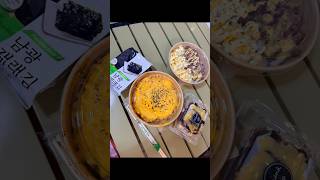 Food combo worth trying for!!! -buldak carbonara -musubi rice bowl -katsubi