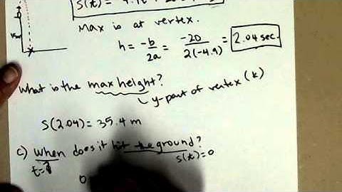Quadratic Story Problems Fencing and height