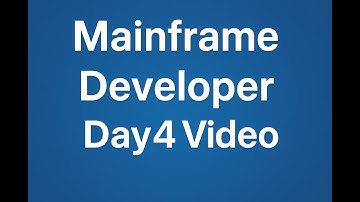 Mainframe Training Day4 TSO/ISPF JCL VSAM COBOL DB2 CICS