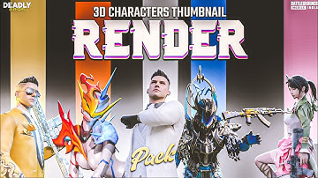 BGMI(PUBG)3D Character Render Pack | Bgmi 3d thumbnail pack | Deadly Bros 🇮🇳 #3dthumbnail #instagram