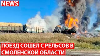 Поезд столкнувшись с грузовиком сошел с рельсов в Смоленской области