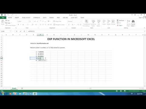 How to use exp function in microsoft excel | Excelfomulas.net