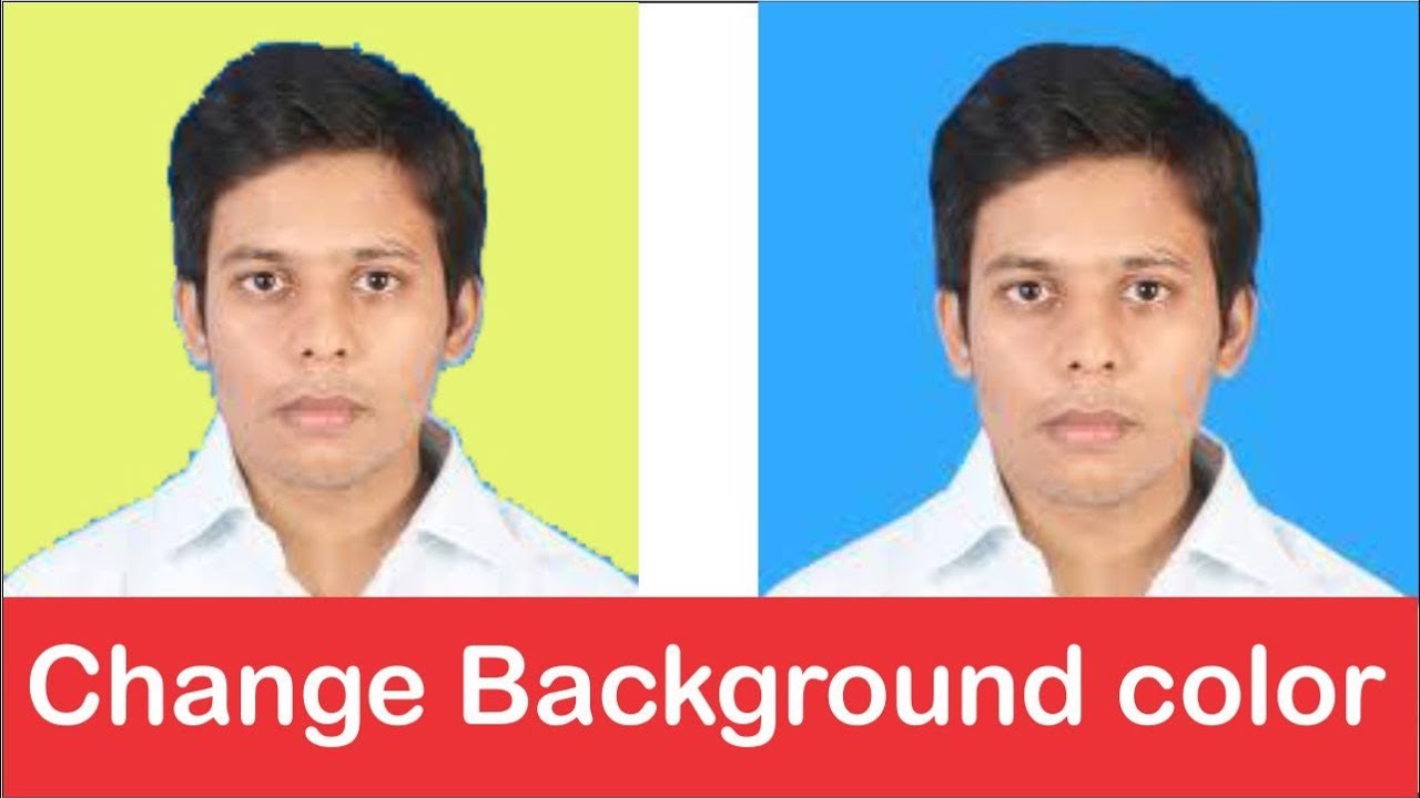 How to change background color of Passport size photo - YouTube