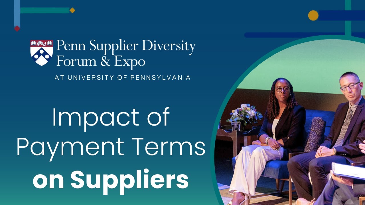 Impact of Payment Terms on Suppliers | Stimulus Founder & CEO speaks @ Penn Supplier Diversity Forum