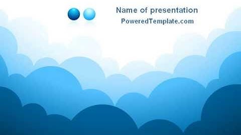 Blue Clouds PowerPoint Template by PoweredTemplate.com