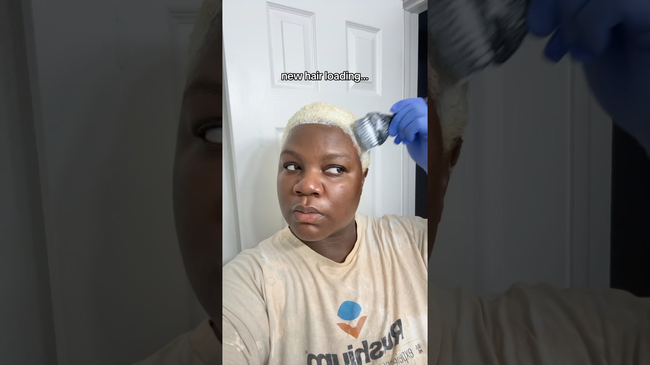 HUGE blonde hair transformation 😱ash blonde for black girls