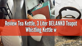 Review Tea Kettle, 3 Liter Belanko Teapot Whistling Kettle With Wood Pattern Handle Loud Whistle, Fo