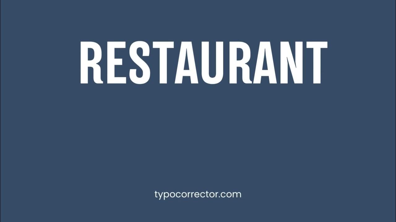 how-to-pronounce-restaurant-youtube