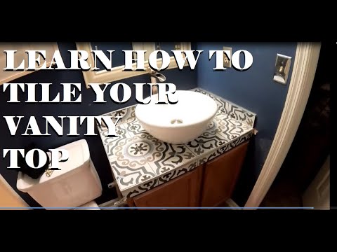 HOW TO TILE VANITY