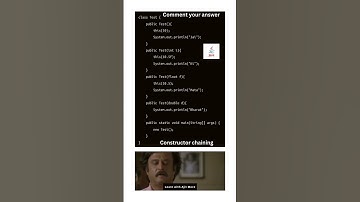 Constructor chaining in Java #viral #shorts