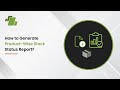 How to Generate Product wise Stock Status Report ?