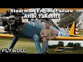 Stearman engine failure after takeoff