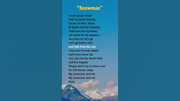 Thumbnail of Snowman, lyrics - Sia #lyrics #snowman #sia