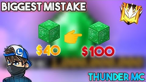 Sell Emeralds in high price! | Best Hypixel like Skyblock server for MCPE | Thunder MC | ARIJIT 7.0