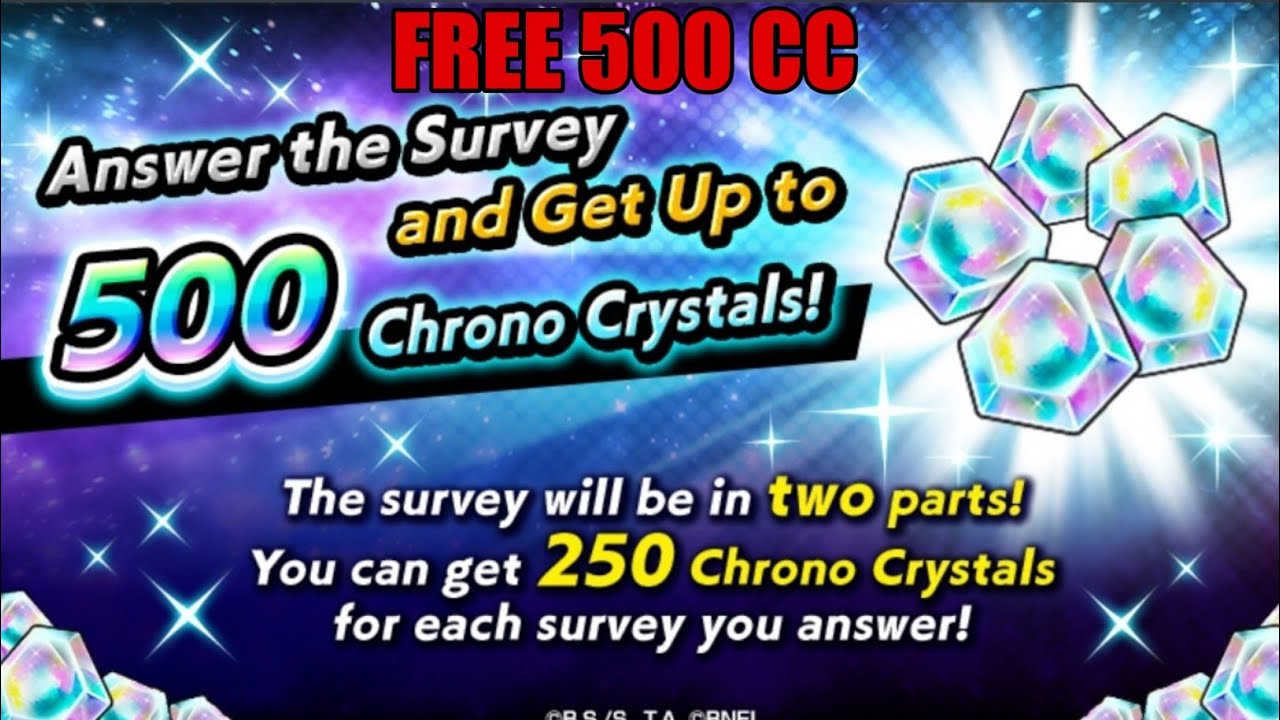 500 Chrono Crystals For Free A New Survey In Dragon Ball Legends 2021