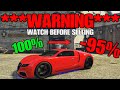 Warning watch this before you sell any personal vehicles in gta online