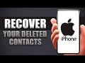 How To Recover Recently Deleted Contacts On iPhone