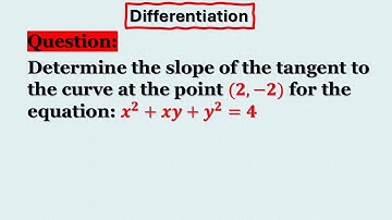 How to Find the Tangent Slope on a Curve: A Step-by-Step Guide[x^2+xy+y^2=4]