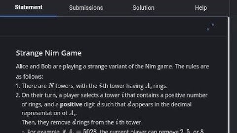 G. Strange Nim Game solution code || Codechef STARTERS 171 #codechef