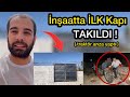 İnşaatta İlk Kapımızı Taktık - Duvar Sularken Traktör Sorun Çıkardı!