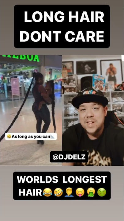 Worlds longest hair and don’t hair dragging on floor in mall