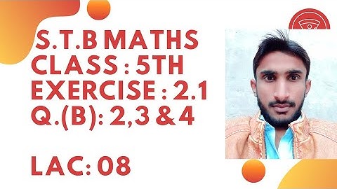 Test Preparation S.T.B Math Class 5th H.C.F Q.(B)2,3&4 Following by Division Method video 2022