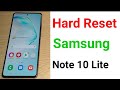 Hard reset Samsung Note 10 lite Delete Pin, Pattern, Password lock.