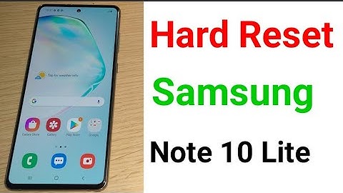 Hard reset Samsung Note 10 lite Delete Pin, Pattern, Password lock.