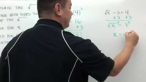 Sec 11.3 - Solving Radical Equations