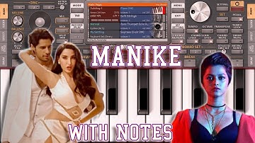 How to play Manike Song on ORG 2023 / 2024 || with NOTES || STEP by STEP Tutorial || @pianoonmobile