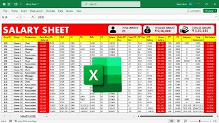 How to create Salary/payroll Sheet in excel ? Salary Sheet | Payroll Sheet