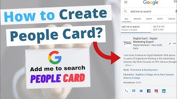 How to Create Virtual People Card On Google | Add Me to Google Search | Google Update 2020