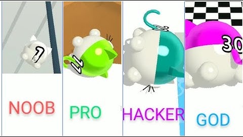 NOOB  vs  PRO  vs  HACKER  vs  GOD  -  Marble Run 3D