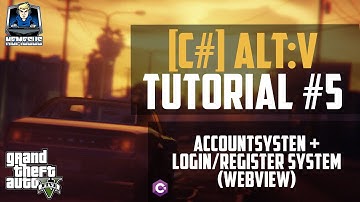 AltV Scripting Tutorial #5 - Accountsystem + Login/Registersystem über Webview #1  [C#] [Deutsch]
