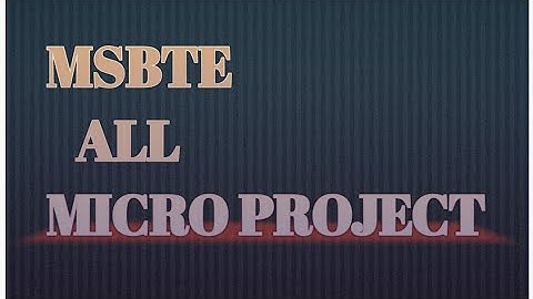 how to get all MSBTE micro projects | free download