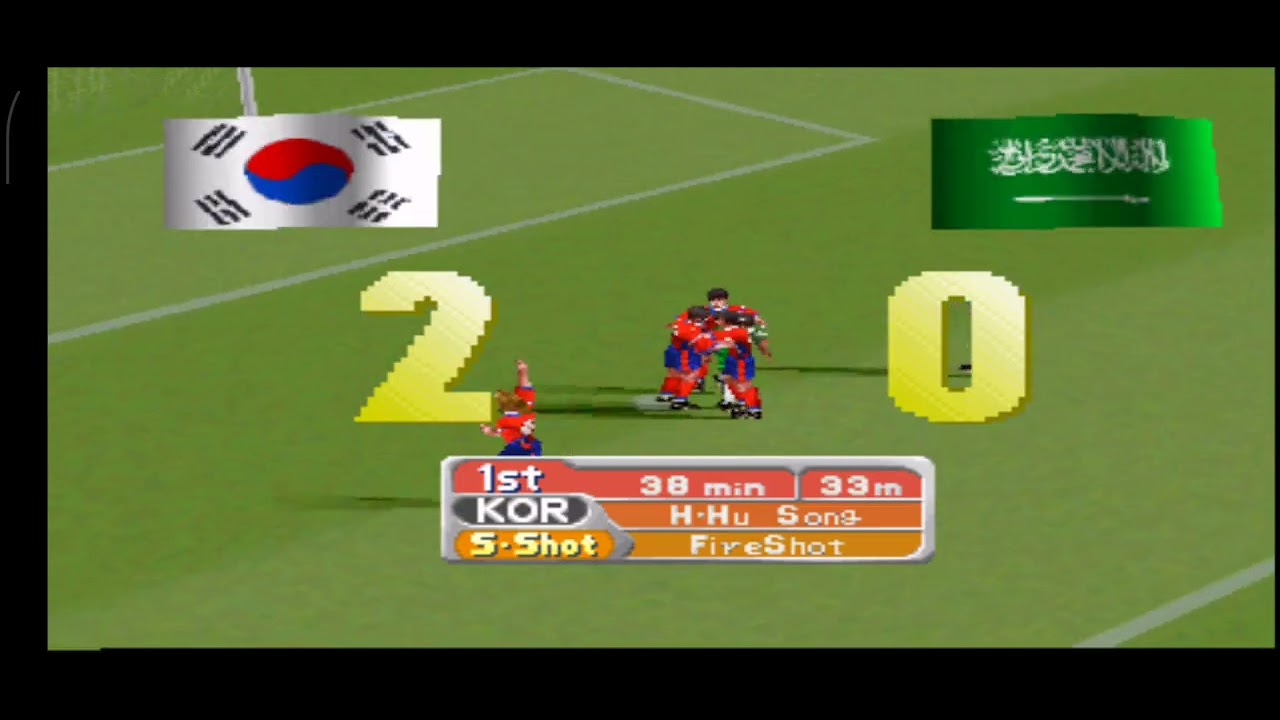 Super shot soccer Ps1 (korea vs Arab Saudi) 