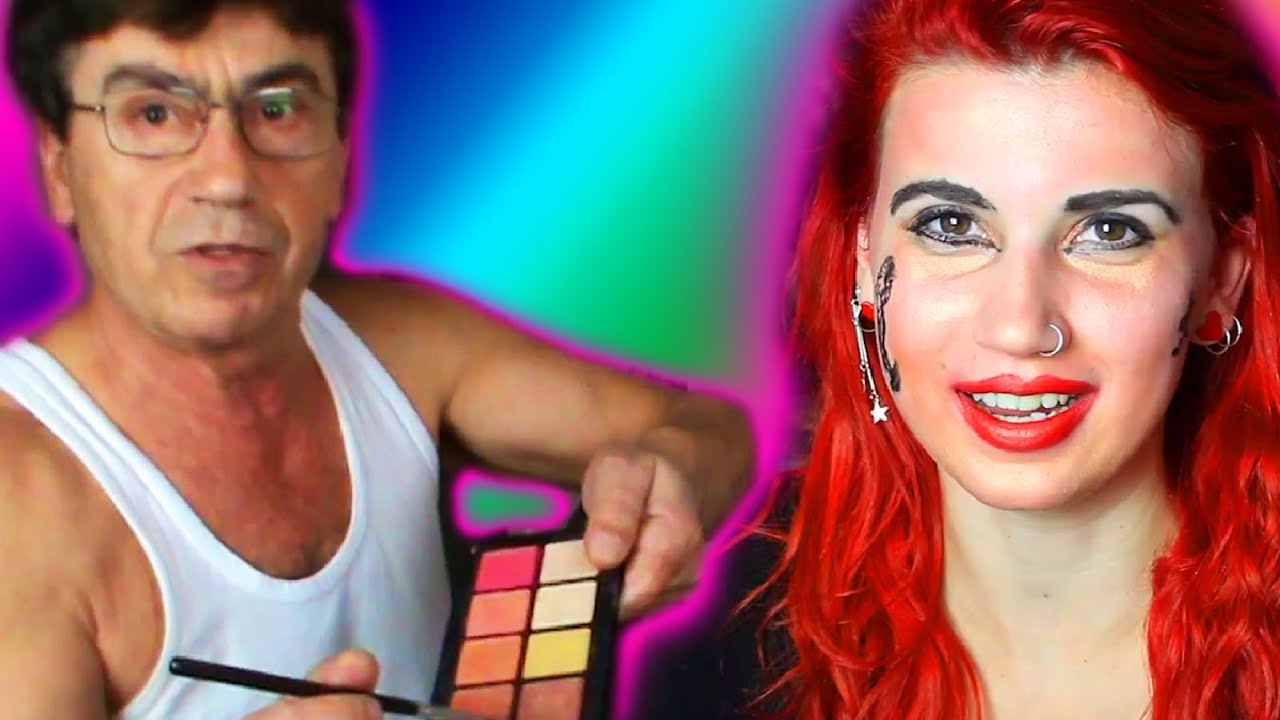 Dad Does Daughter's Makeup - 50,000 Vote Checkpoint Challenge