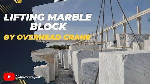 Loading Marble Block to Bridge cutter Using overhead Crane #marble #crane #kpk #mining #industry