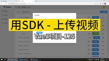 Vue3入门项目-125-用SDK-上传视频丨讲师·景水