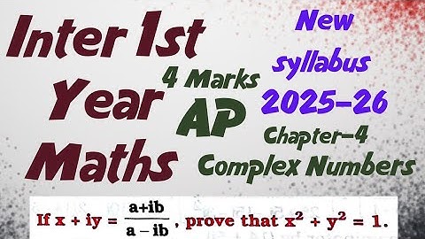 Inter Maths AP New syllabus||complex Numbers@maths naresh eclass