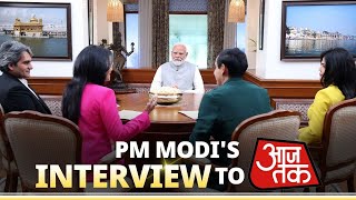 Live : Pm Modi's Interview To Aaj Tak