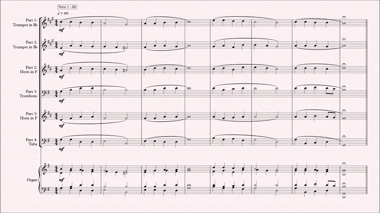 Glory be to Jesus (Caswall) - Filitz (Brass Quartet/Quintet & Organ arrangement)