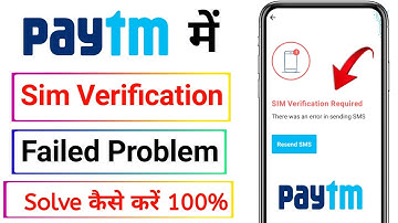 Paytm sim verification failed Problem solve | how to solve Paytm sim verification failed Problem  !