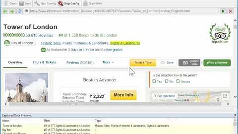 Scraping TripAdvisor | Places of Interest | WebHarvy