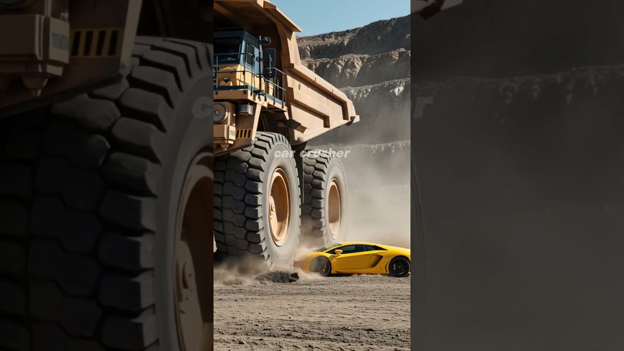 Lamborghini Gets Flattened Instantly Shorts Miningtruck